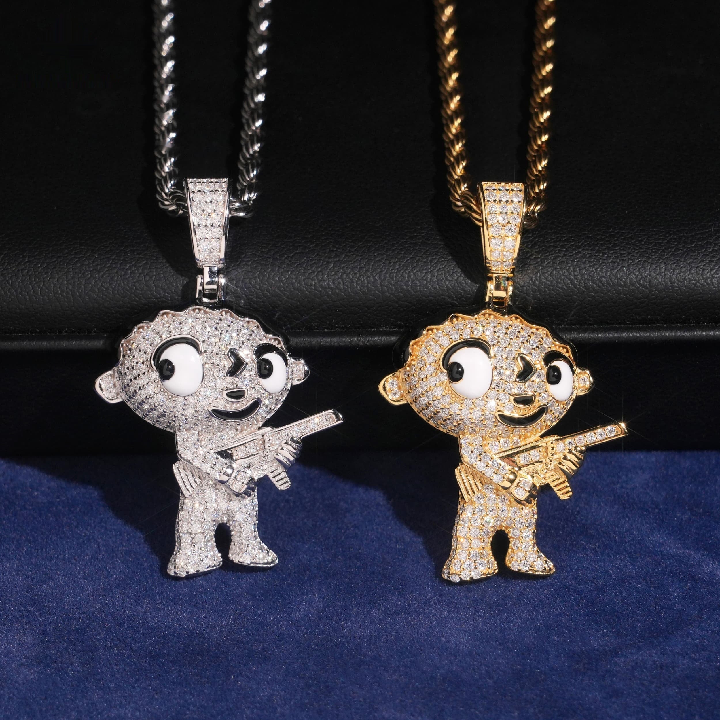 Cartoon Baby Pendant — Moissanite, 925 Silver