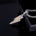 Lightning Bolt Pendant — Moissanite, 925 Silver