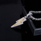 Lightning Bolt Pendant — Moissanite, 925 Silver