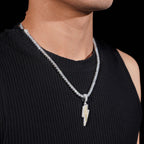 Lightning Bolt Pendant — Moissanite, 925 Silver