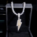 Lightning Bolt Pendant — Moissanite, 925 Silver