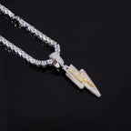 Lightning Bolt Pendant — Moissanite, 925 Silver