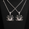 Fox Face Pendant — Moissanite, 925 Silver