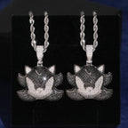 Fox Face Pendant — Moissanite, 925 Silver