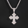 Gothic Cross Pendant — Moissanite, 925 Silver