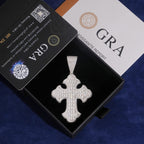 Gothic Cross Pendant — Moissanite, 925 Silver