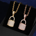 Padlock Pendant — Moissanite, 925 Silver