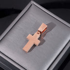 Mini Pavé Cross Pendant — Moissanite, 925 Silver