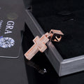 Mini Pavé Cross Pendant — Moissanite, 925 Silver