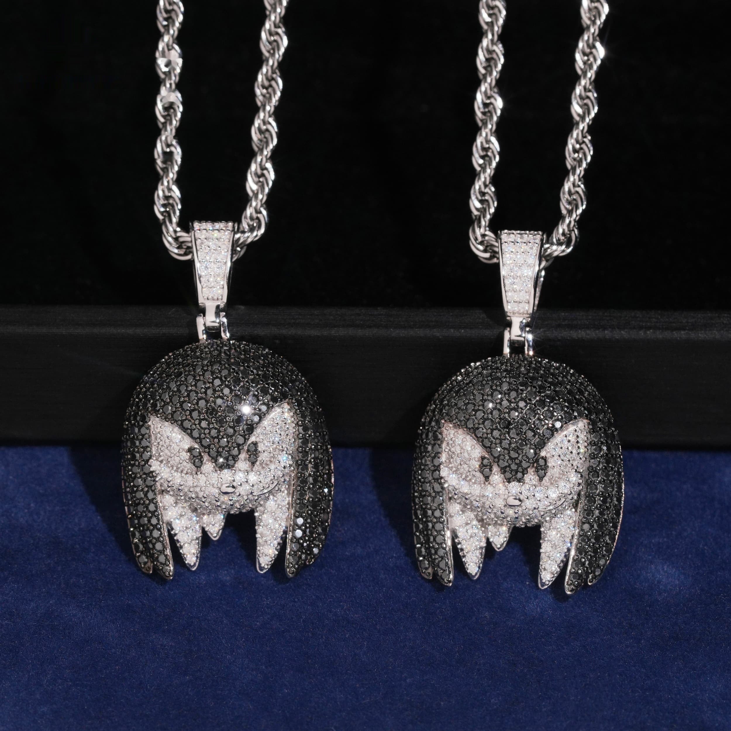Furry Monster Pendant — Moissanite, 925 Silver