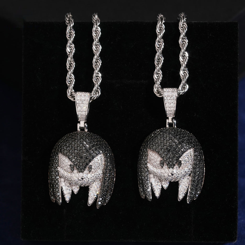Furry Monster Pendant — Moissanite, 925 Silver