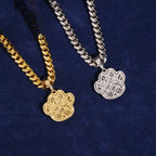 Paw Print Pendant — Moissanite, 925 Silver