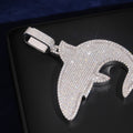 Shark Pendant — Moissanite, 925 Silver