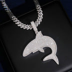 Shark Pendant — Moissanite, 925 Silver