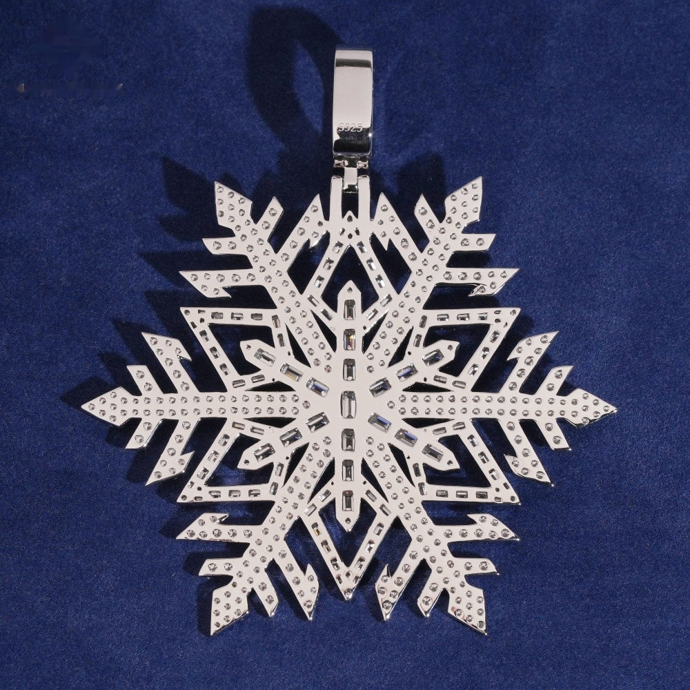 Snowflake Pendant — Moissanite, 925 Silver