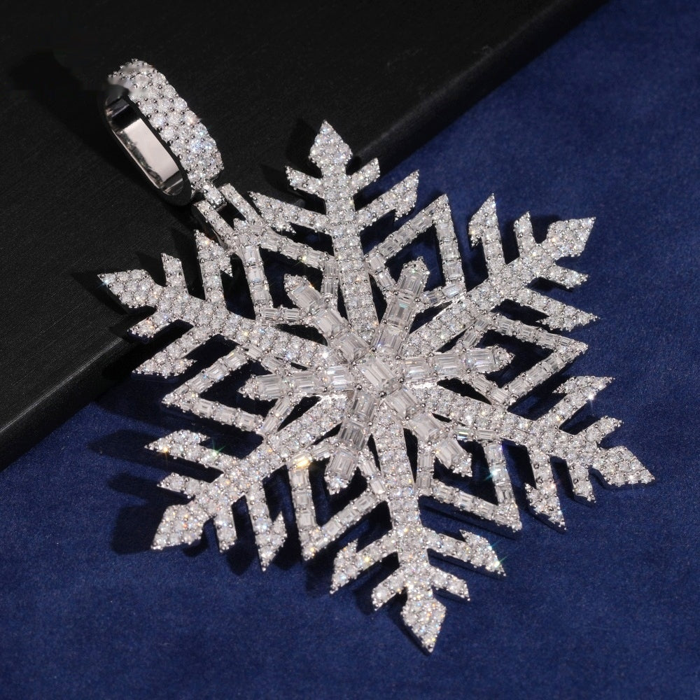 Snowflake Pendant — Moissanite, 925 Silver