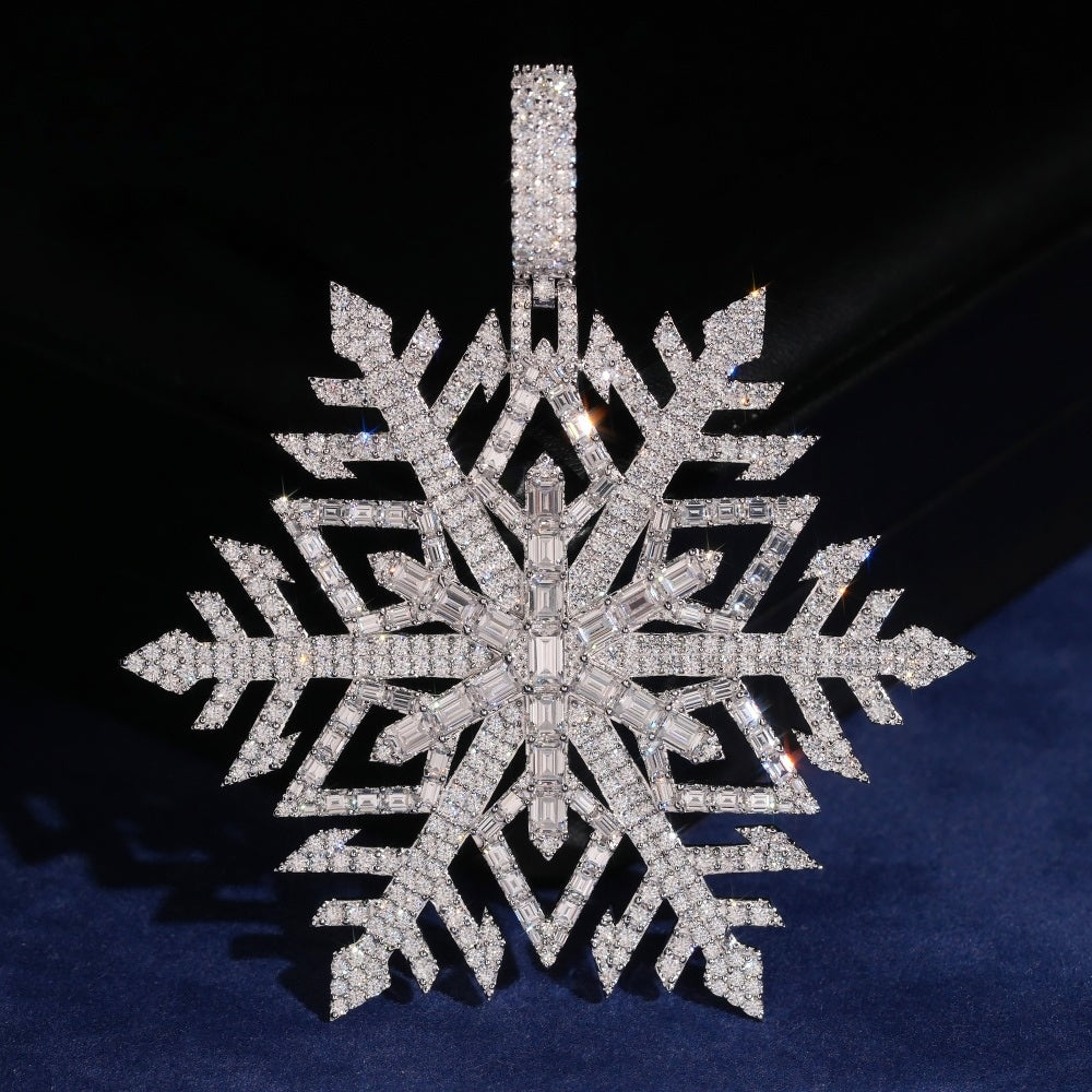 Snowflake Pendant — Moissanite, 925 Silver