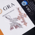 Spiked Cross Pendant — Moissanite, 925 Silver