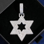 Star of David Pendant — Moissanite, 925 Silver