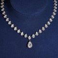 Pear Drop Necklace — Moissanite, 925 Silver