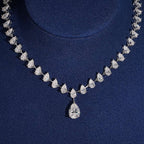 Pear Drop Necklace — Moissanite, 925 Silver