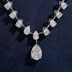 Pear Drop Necklace — Moissanite, 925 Silver