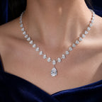 Pear Drop Necklace — Moissanite, 925 Silver