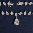 Pear Drop Necklace — Moissanite, 925 Silver