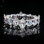 Pear & Round Eternity Ring — Moissanite, 925 Silver