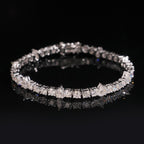 Pear & Round Tennis Bracelet — Moissanite, 925 Silver