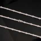Pear & Round Tennis Bracelet — Moissanite, 925 Silver