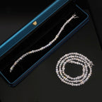 Pear & Round Tennis Bracelet — Moissanite, 925 Silver