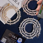 Pear & Round Tennis Chain — Moissanite, 925 Silver