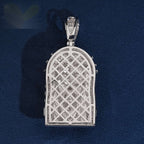 Polished Jesus Head Pendant — Moissanite, 925 Silver