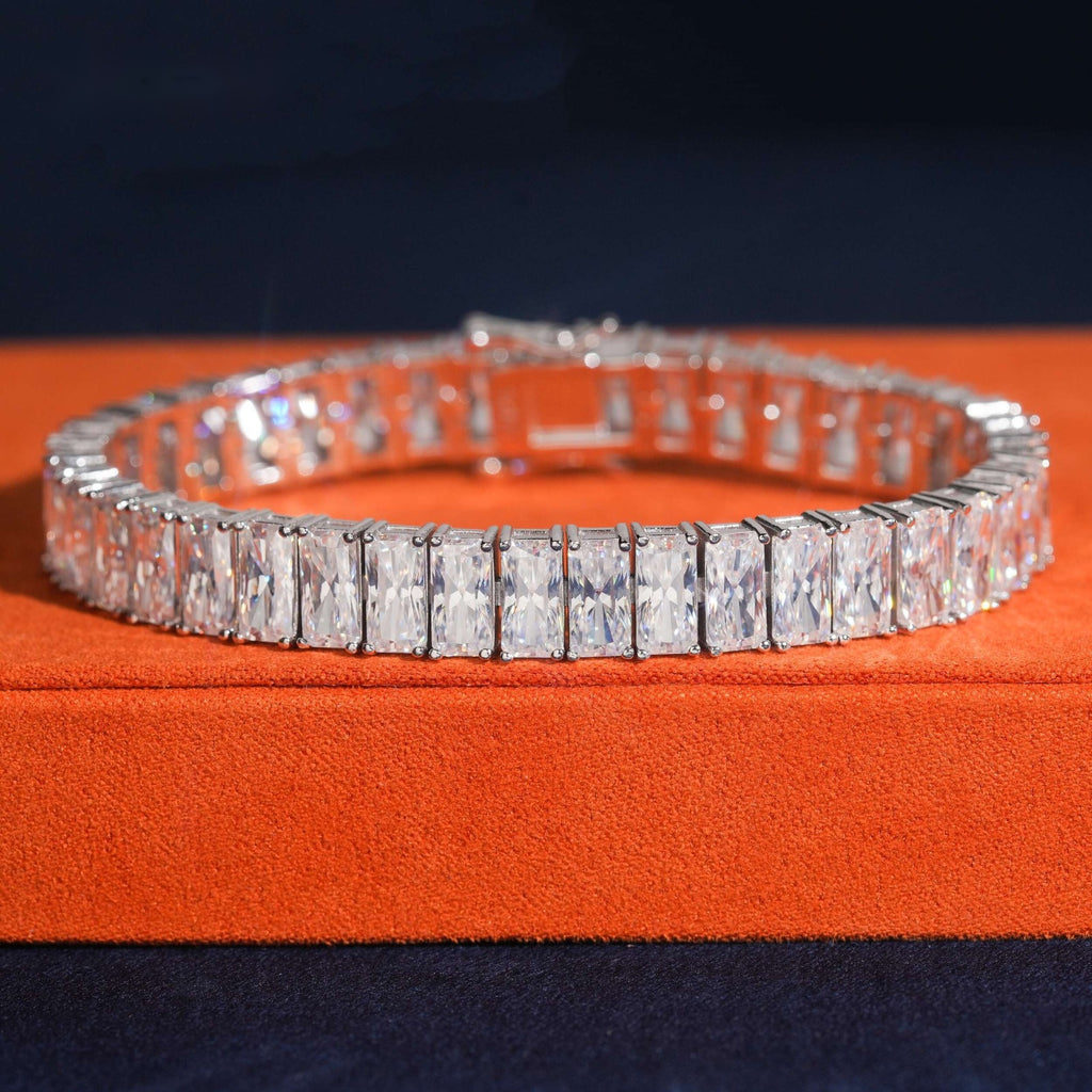 Radiant Cut Tennis Bracelet — Moissanite, 925 Silver