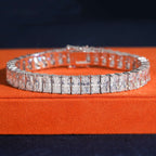 Radiant Cut Tennis Bracelet — Moissanite, 925 Silver