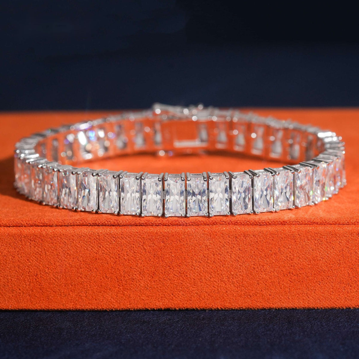Radiant Cut Tennis Bracelet — Moissanite, 925 Silver