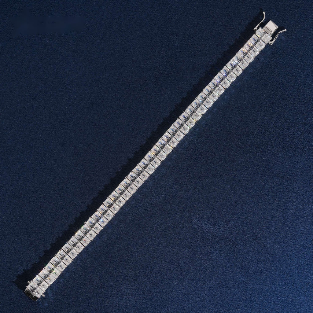 Radiant Cut Tennis Bracelet — Moissanite, 925 Silver