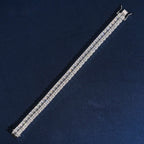 Radiant Cut Tennis Bracelet — Moissanite, 925 Silver