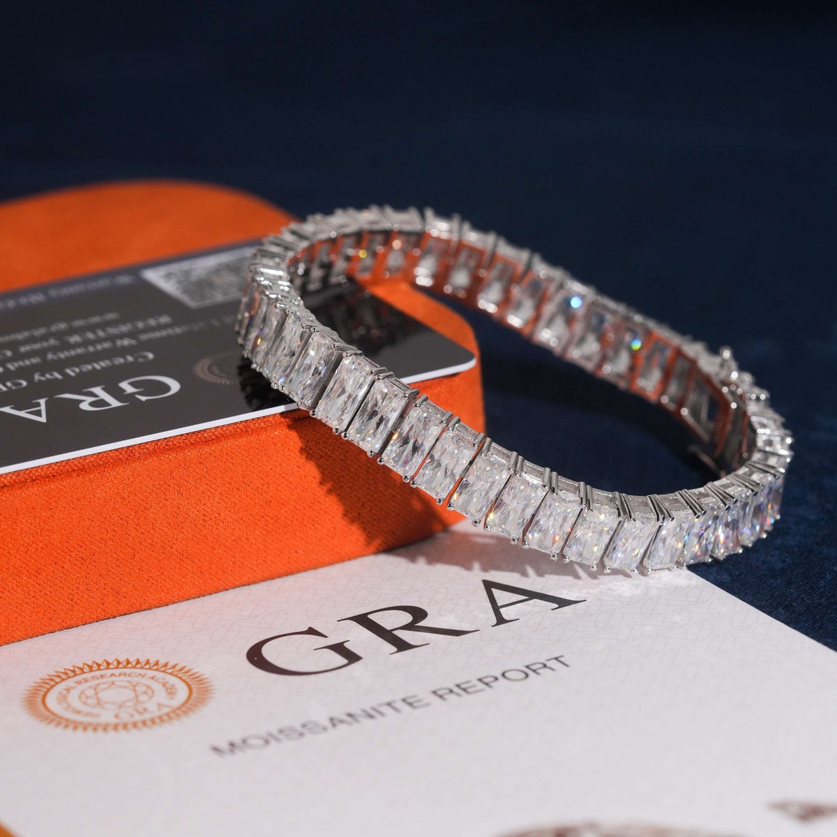 Radiant Cut Tennis Bracelet — Moissanite, 925 Silver