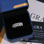 Cuban Link Eternity Ring — Moissanite, 925 Silver