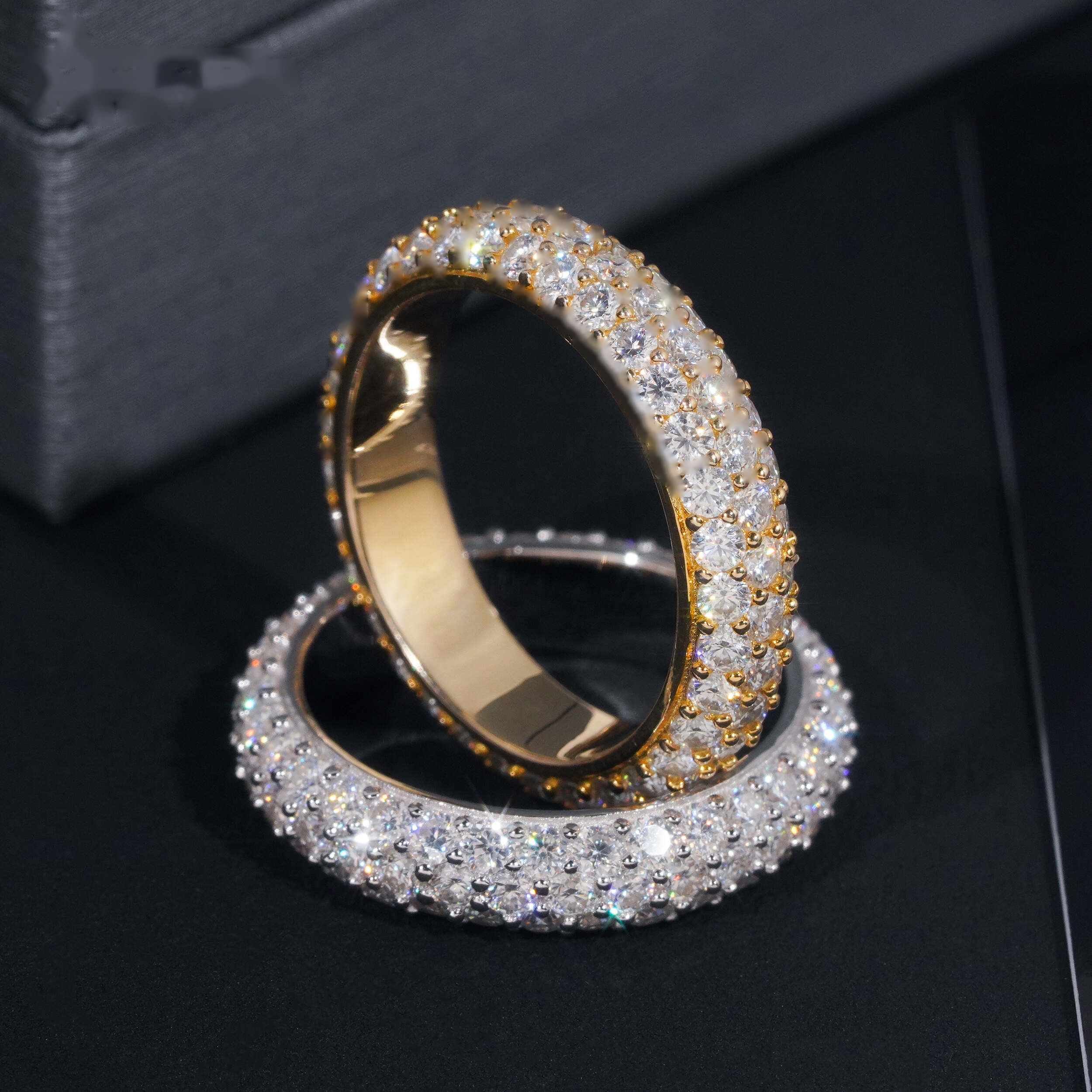 Domed Pavé Band — Moissanite, 925 Silver