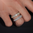 Domed Pavé Band — Moissanite, 925 Silver