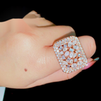 Mixed-Cut Cluster Ring — Moissanite, 925 Silver