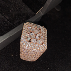 Mixed-Cut Cluster Ring — Moissanite, 925 Silver