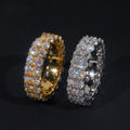 Two-Row Prong Eternity Band — Moissanite, 925 Silver