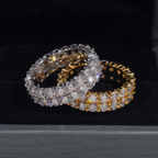 Two-Row Prong Eternity Band — Moissanite, 925 Silver