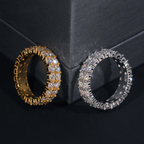Two-Row Prong Eternity Band — Moissanite, 925 Silver