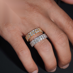 Two-Row Prong Eternity Band — Moissanite, 925 Silver