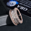 Baguette Center Eternity Band — Moissanite, 925 Silver